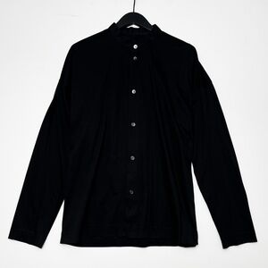 issey miyake shirt black homme plisse size 4 M-L